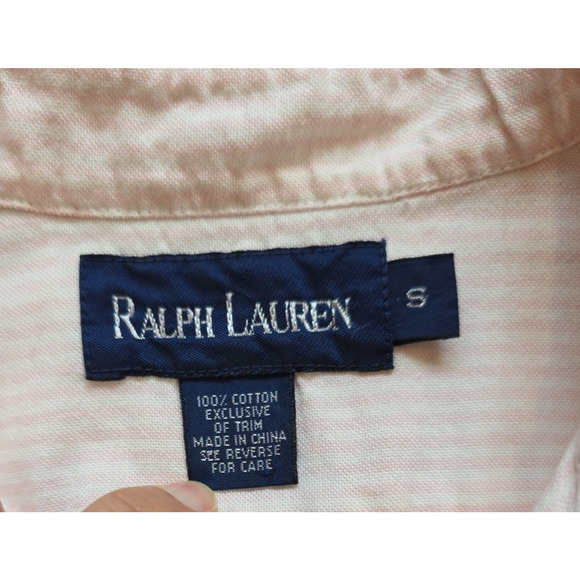 Polo Ralph Lauren Stripe Oxford Shirt Dress Pink/White S Preppy Designer - Picture 6 of 10